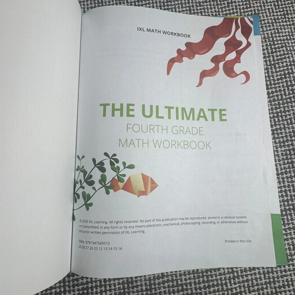 IXL The Ultimate Fourth Grade Math Workbook Grade 4 Fractions Geometry 2025